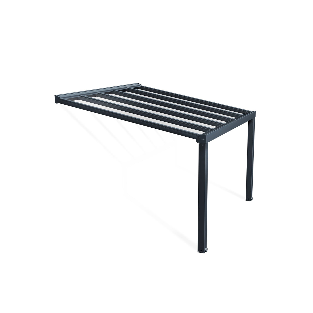 Stockholm 11ft. Gray/Clear Aluminum Patio Cover