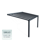 Stockholm 11ft. Gray/Clear Aluminum Patio Cover