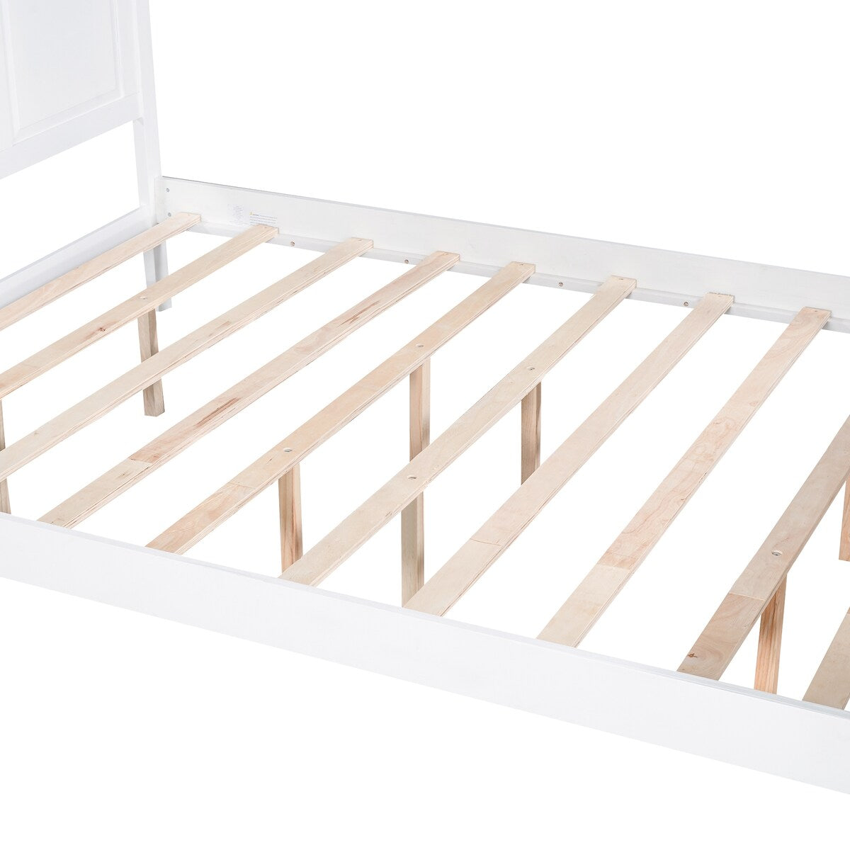 Canopy Bed Sturdy Platform Bed with Open Roof, Headboard and Footboard, Easy Assemble