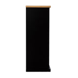 SEI Furniture Cantara Industrial Black Wood Color Changing Fireplace