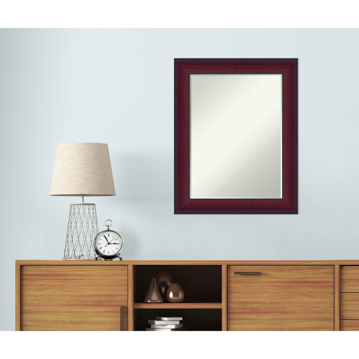 Canterbury Cherry Half-Inch-Bevel Wood Framed Wall Mirror - Canterbury Cherry - Glass Size 18x24
