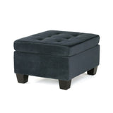 Canterbury Upholstered Tufted Ottoman by Christopher Knight Home