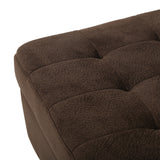 Canterbury Upholstered Tufted Ottoman by Christopher Knight Home