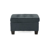 Canterbury Upholstered Tufted Ottoman by Christopher Knight Home