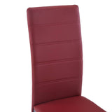 Cantilever Dining Chairs 2 pcs Red Faux Leather