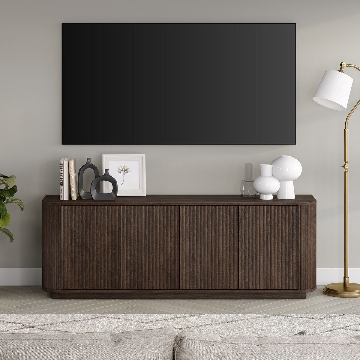 Canton Rectangular TV Stand for TV's up to 75" - 68" Wide