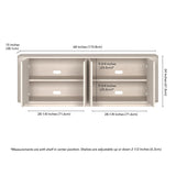 Canton Rectangular TV Stand for TV's up to 75" - 68" Wide