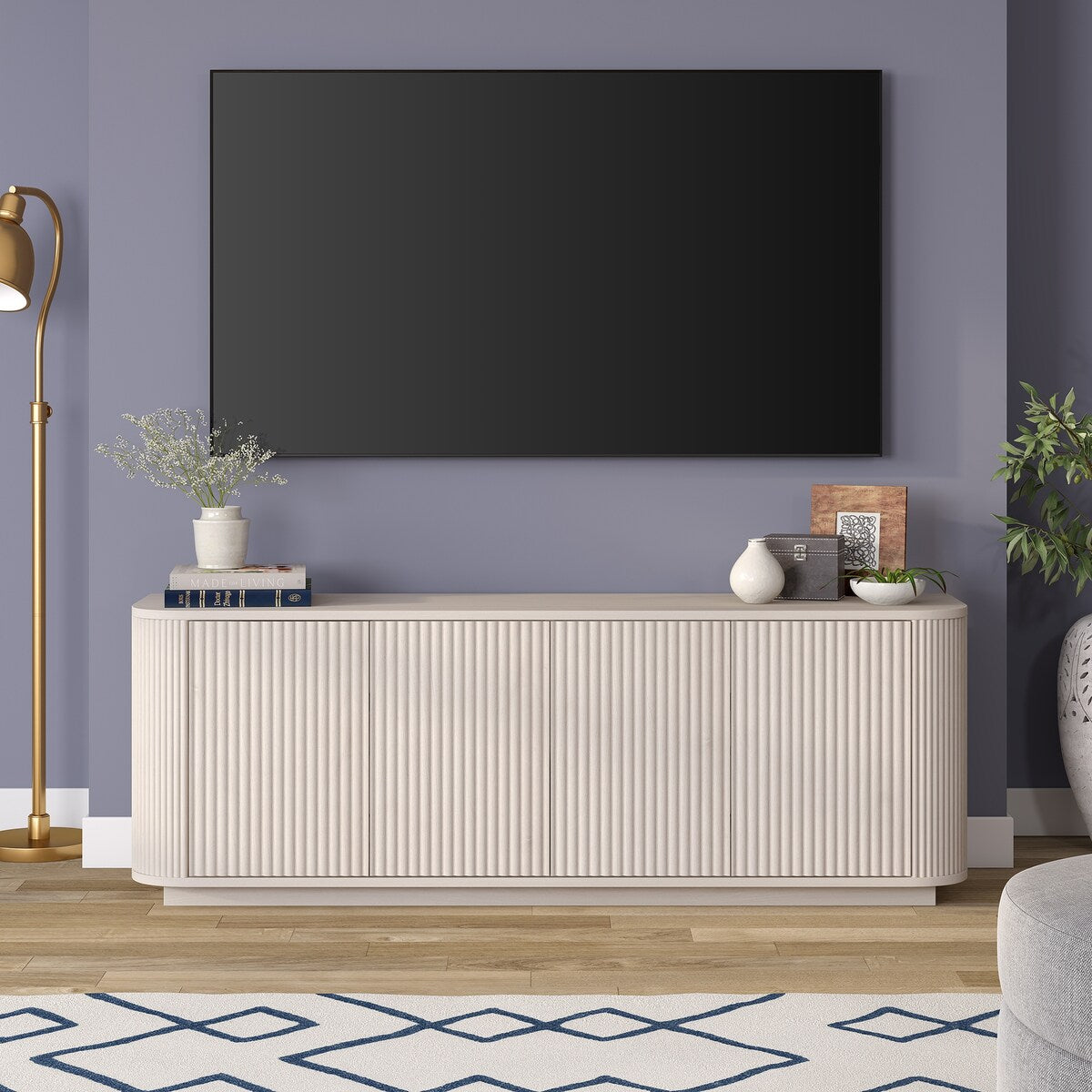 Canton Rectangular TV Stand for TV's up to 75" - 68" Wide