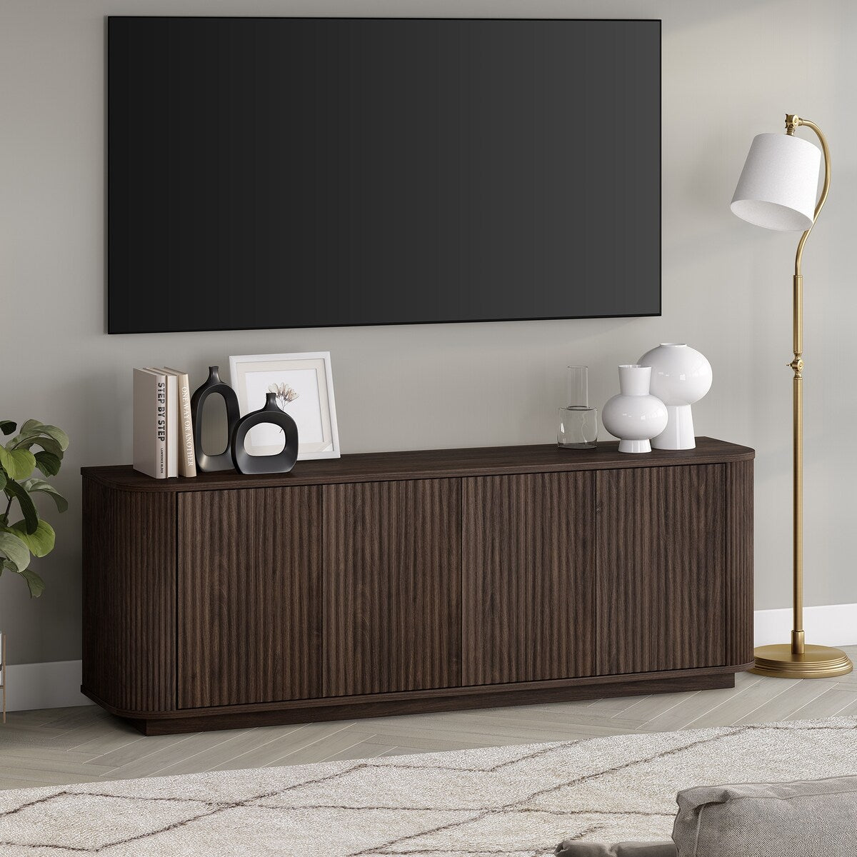 Canton Rectangular TV Stand for TV's up to 75" - 68" Wide