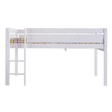 Canwood Whistler Junior Loft Bed Compatible with Twin-Sized Mattress - Featuring Underbed Storage/Organization