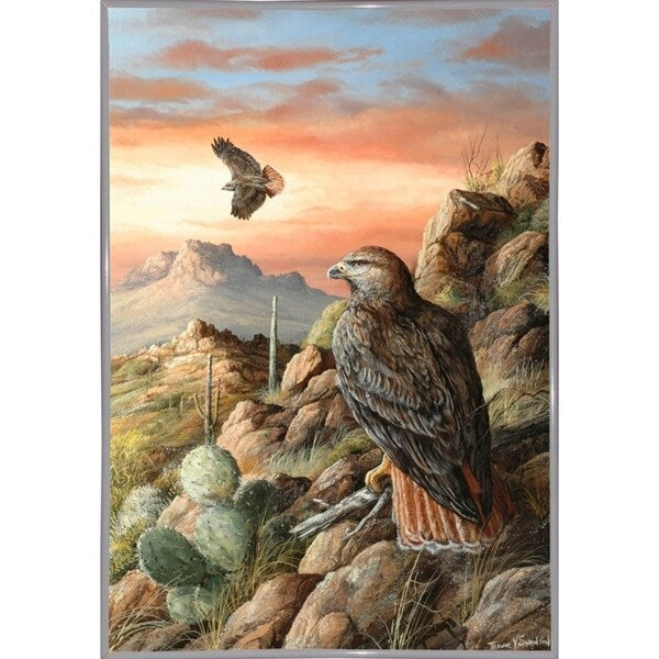 Canyon Hunters-TRESWA129778 Framed Print 27"x18.5" by Trevor V. Swanson
