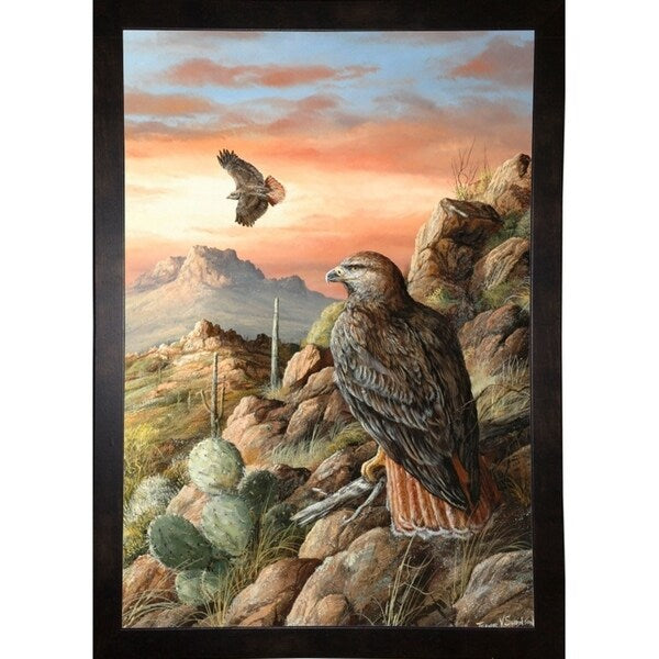 Canyon Hunters-TRESWA129778 Framed Print 27"x18.5" by Trevor V. Swanson