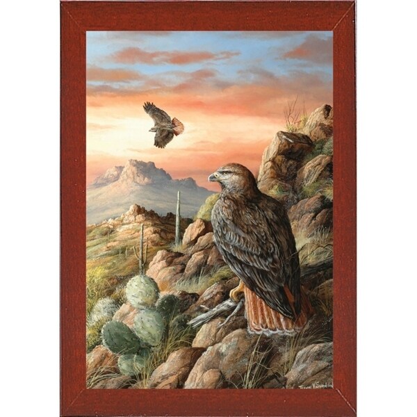 Canyon Hunters-TRESWA129778 Framed Print 27"x18.5" by Trevor V. Swanson