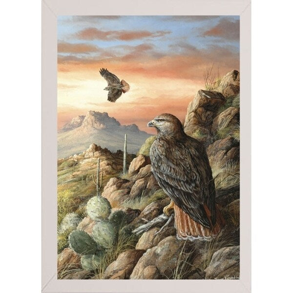 Canyon Hunters-TRESWA129778 Framed Print 27"x18.5" by Trevor V. Swanson