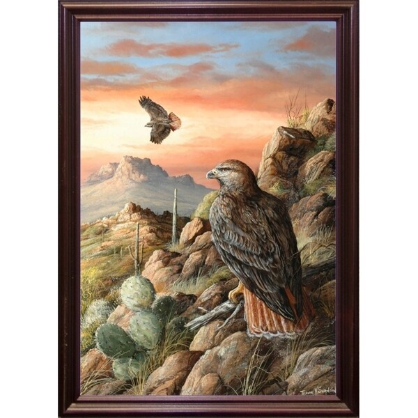 Canyon Hunters-TRESWA129778 Framed Print 27"x18.5" by Trevor V. Swanson