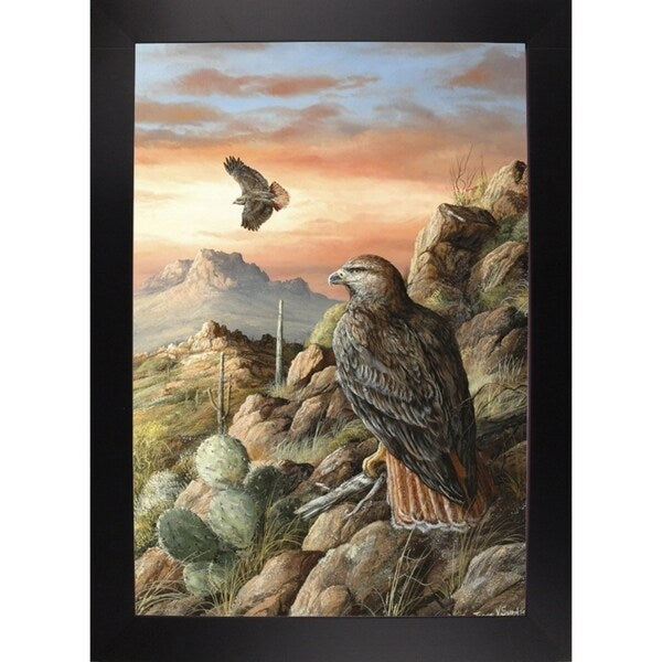 Canyon Hunters-TRESWA129778 Framed Print 27"x18.5" by Trevor V. Swanson