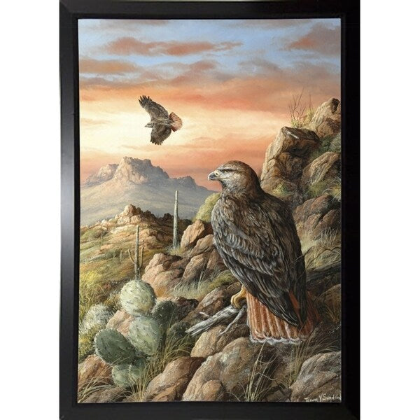 Canyon Hunters-TRESWA129778 Framed Print 27"x18.5" by Trevor V. Swanson