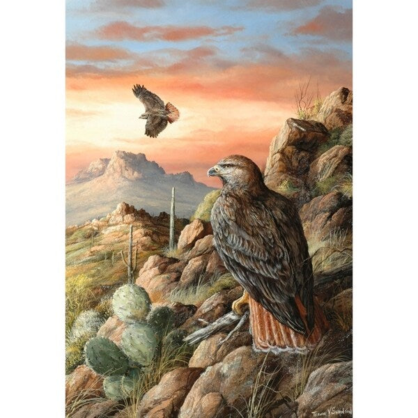 Canyon Hunters-TRESWA129778 Framed Print 27"x18.5" by Trevor V. Swanson