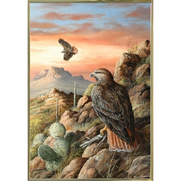 Canyon Hunters-TRESWA129778 Framed Print 27"x18.5" by Trevor V. Swanson