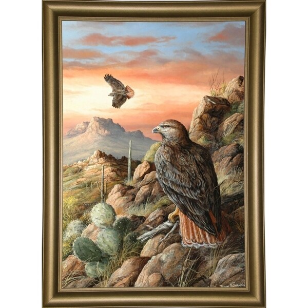 Canyon Hunters-TRESWA129778 Framed Print 27"x18.5" by Trevor V. Swanson
