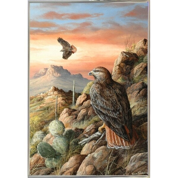 Canyon Hunters-TRESWA129778 Framed Print 27"x18.5" by Trevor V. Swanson