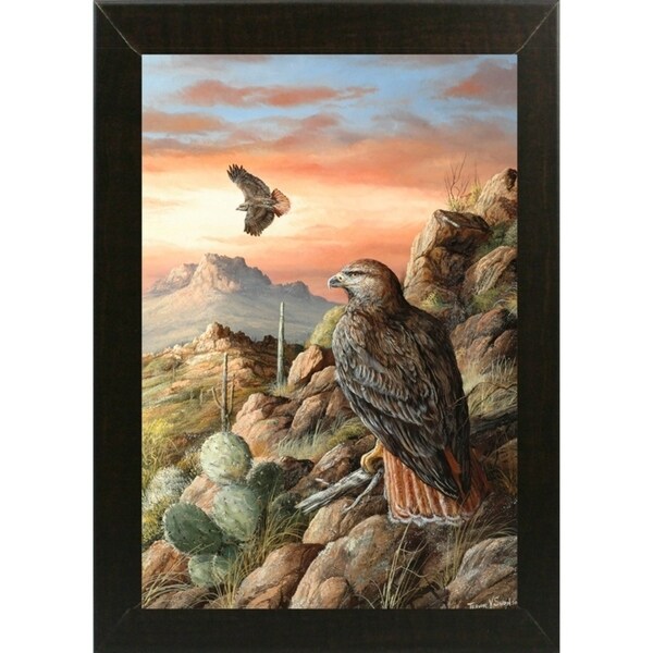 Canyon Hunters-TRESWA129778 Framed Print 27"x18.5" by Trevor V. Swanson