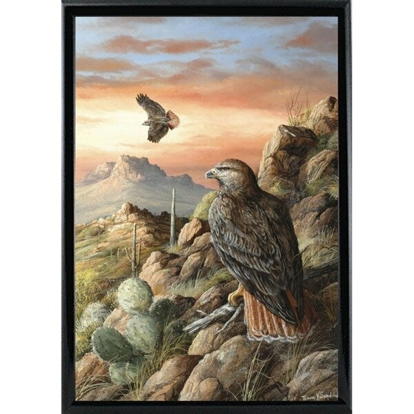 Canyon Hunters-TRESWA129778 Framed Print 27"x18.5" by Trevor V. Swanson