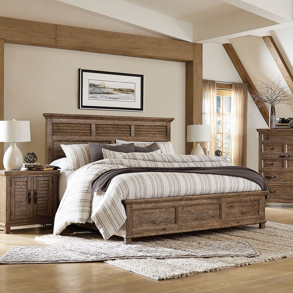 Canyon Road Panel Bed in Soft Caramel