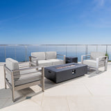Cape Coral 5-piece Outdoor Fire Pit Chat Set by Christopher Knight Home