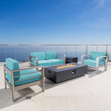 Cape Coral 5-piece Outdoor Fire Pit Chat Set by Christopher Knight Home