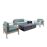 Cape Coral 5-piece Outdoor Fire Pit Chat Set by Christopher Knight Home