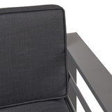 Cape Coral Aluminum 11-piece Estate Patio Collection with Fire Table by Christopher Knight Home