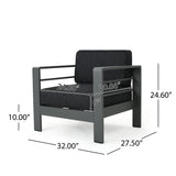 Cape Coral Aluminum 11-piece Estate Patio Collection with Fire Table by Christopher Knight Home