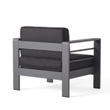 Cape Coral Aluminum Chat Set with Fire Pit by Christopher Knight Home