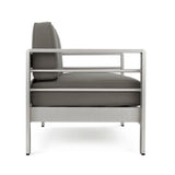 Cape Coral Aluminum Chat Set with Fire Pit by Christopher Knight Home