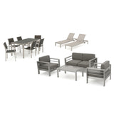 Cape Coral Outdoor 13-piece Entertainment Seating Set with Cushions by Christopher Knight Home