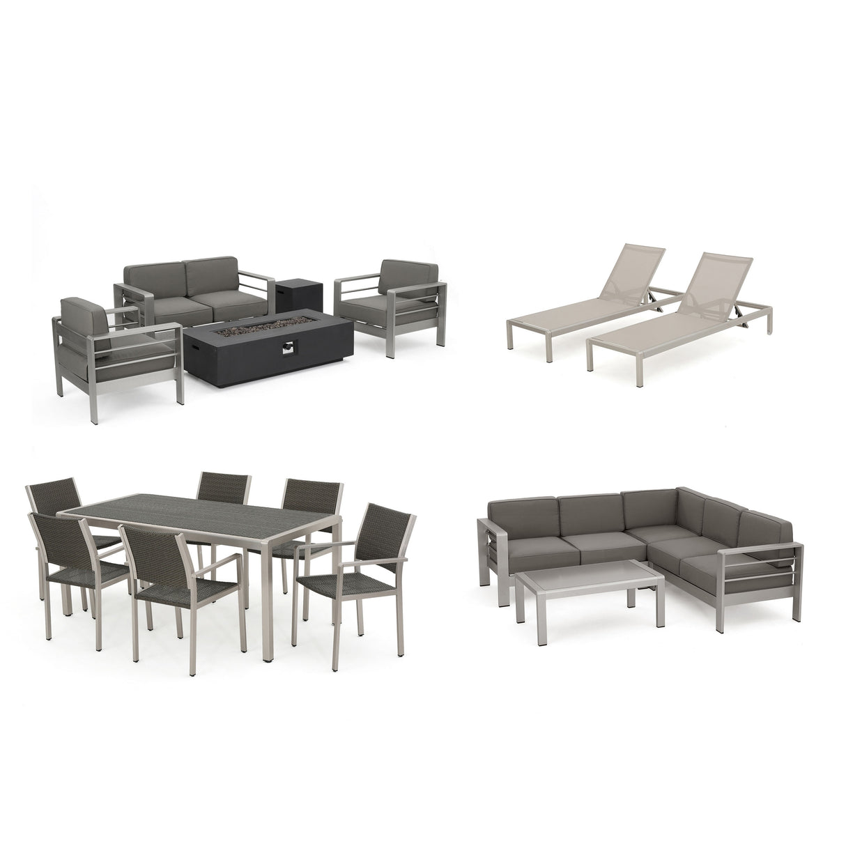 Cape Coral Outdoor 18-piece Entertainment Seating Set with Cushions by Christopher Knight Home
