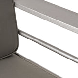 Cape Coral Outdoor 2-Seater Aluminum Club Chair Chat Set with Ottomans and Side Table by Christopher Knight Home
