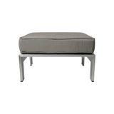Cape Coral Outdoor 2-Seater Aluminum Club Chair Chat Set with Ottomans and Side Table by Christopher Knight Home