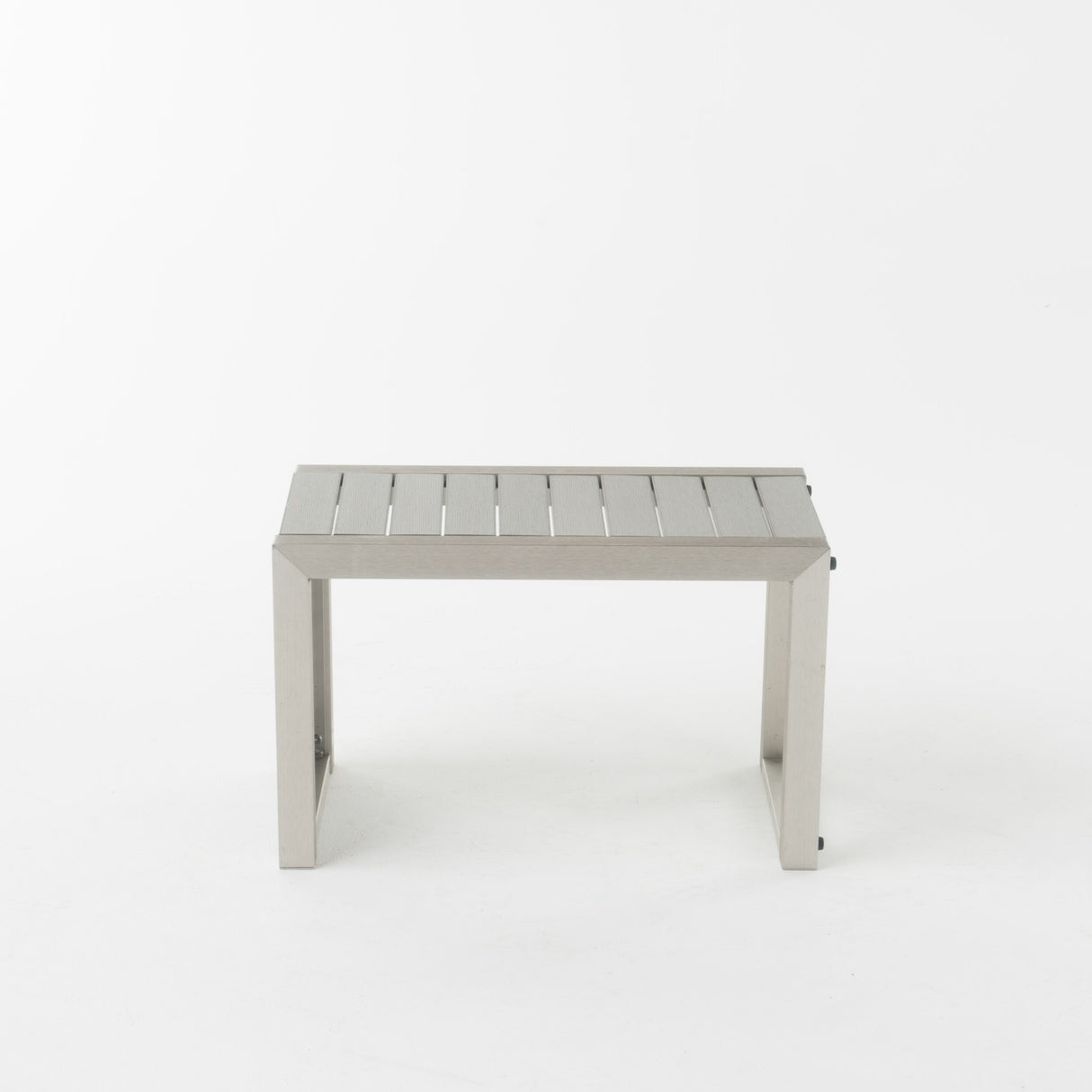 Cape Coral Outdoor 2-Seater Aluminum Club Chair Chat Set with Ottomans and Side Table by Christopher Knight Home