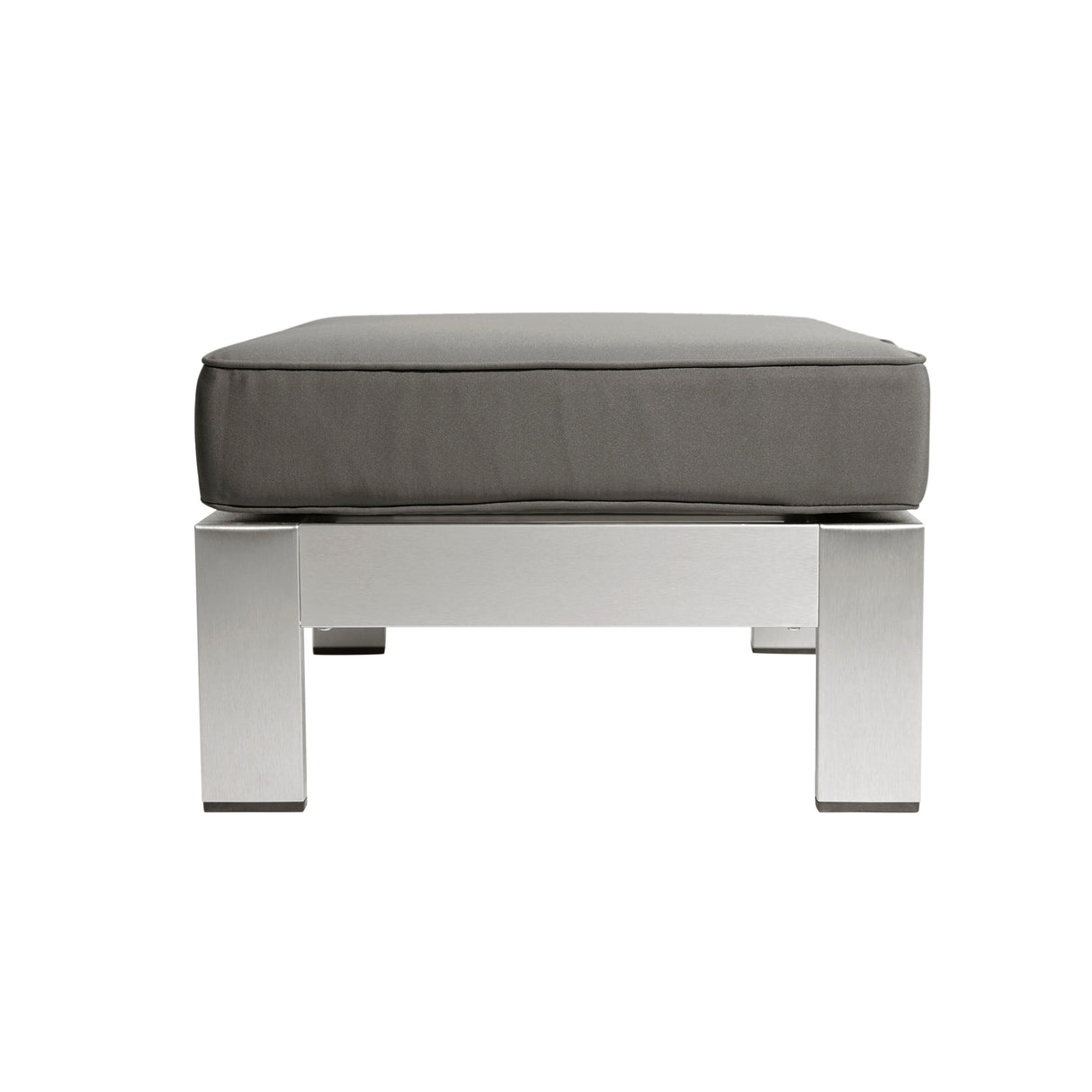 Cape Coral Outdoor 2-Seater Aluminum Club Chair Chat Set with Ottomans and Side Table by Christopher Knight Home