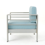 Cape Coral Outdoor 2 Seater Club Chair and Table Set by Christopher Knight Home