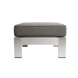 Cape Coral Outdoor 3 Seater Aluminum Sofa and Ottoman Set with Side Tables by Christopher Knight Home