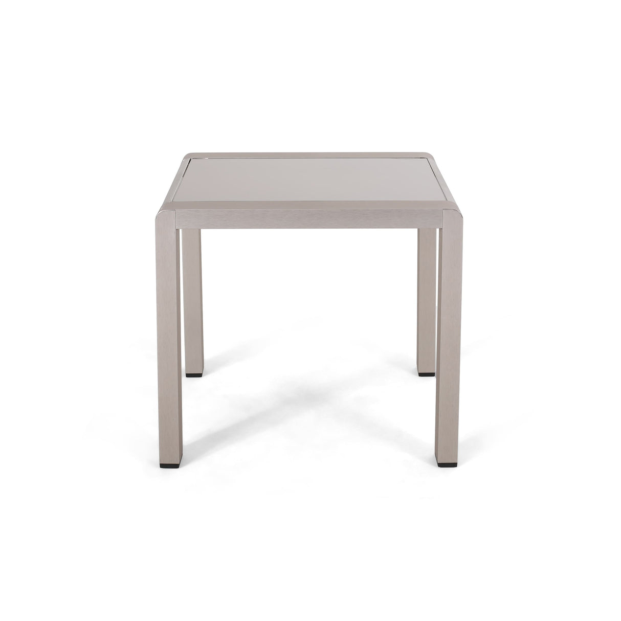 Cape Coral Outdoor 3 Seater Aluminum Sofa and Ottoman Set with Side Tables by Christopher Knight Home
