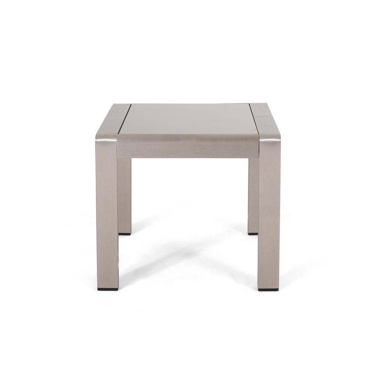 Cape Coral Outdoor 3 Seater Aluminum Sofa and Ottoman Set with Side Tables by Christopher Knight Home