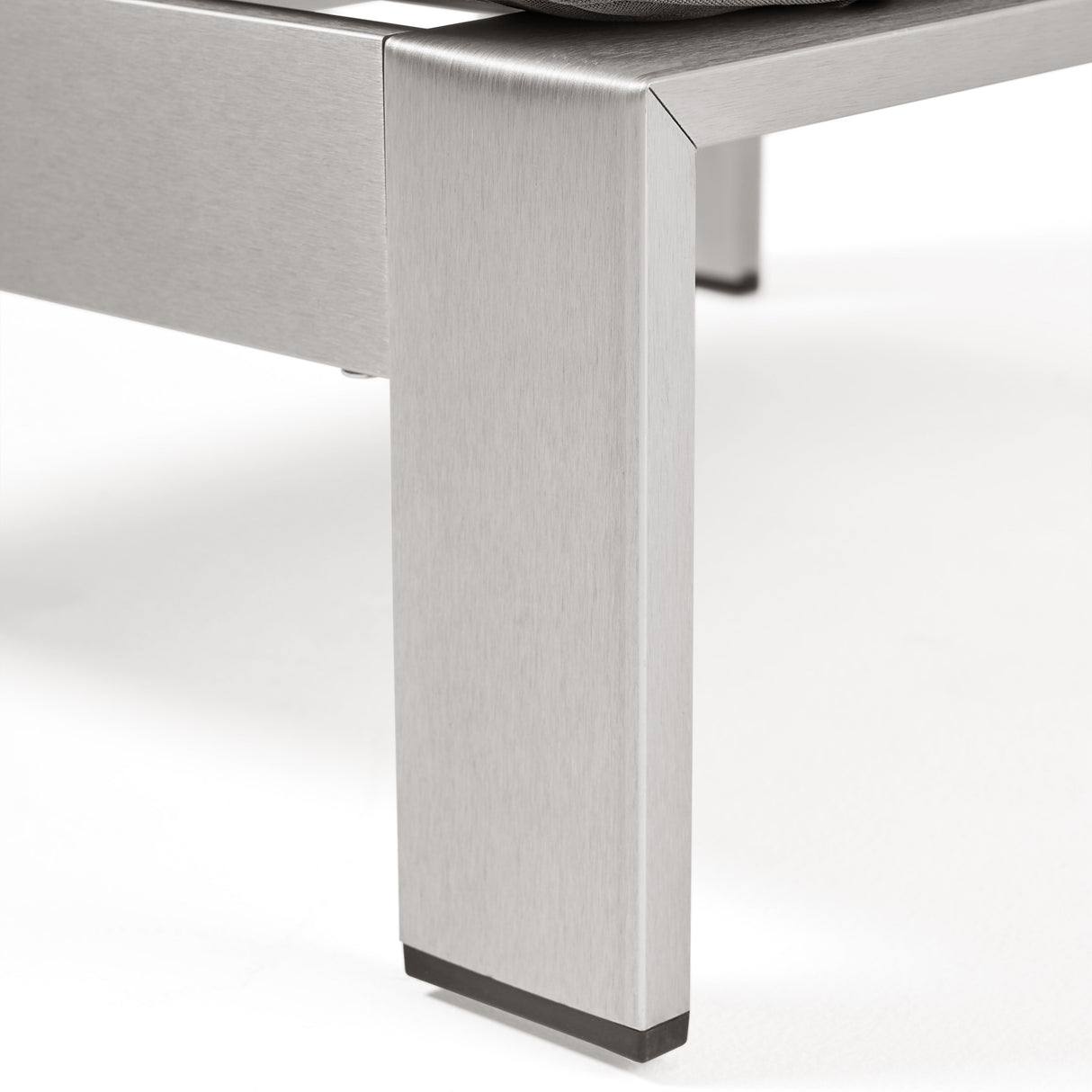 Cape Coral Outdoor 3 Seater Aluminum Sofa and Ottoman Set with Side Tables by Christopher Knight Home
