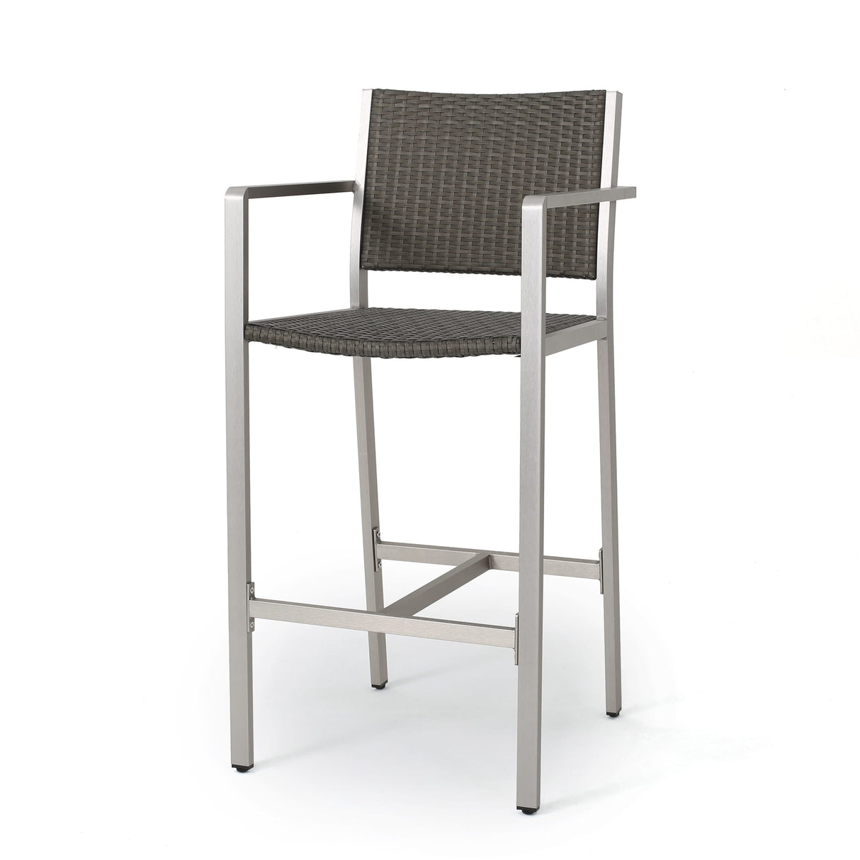 Cape Coral Outdoor 3-piece Bar Set with Glass Table Top by Christopher Knight Home