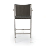 Cape Coral Outdoor 3-piece Bar Set with Glass Table Top by Christopher Knight Home