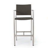 Cape Coral Outdoor 3-piece Bar Set with Glass Table Top by Christopher Knight Home