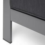 Cape Coral Outdoor 4 Seater Aluminum Chat Set with Side Table by Christopher Knight Home